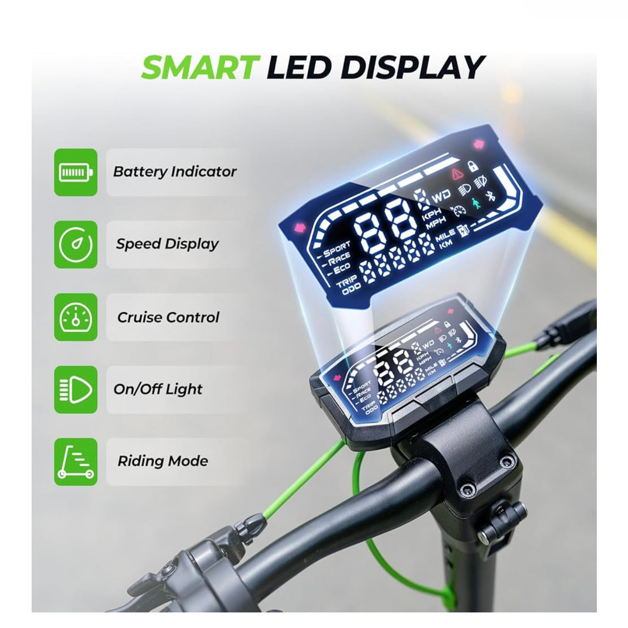 isinwheel Electric Scooter for Adults, 1000W Motor for 45 KM/H Top Speed, E-Scooter up to 40-51KM PAS Range