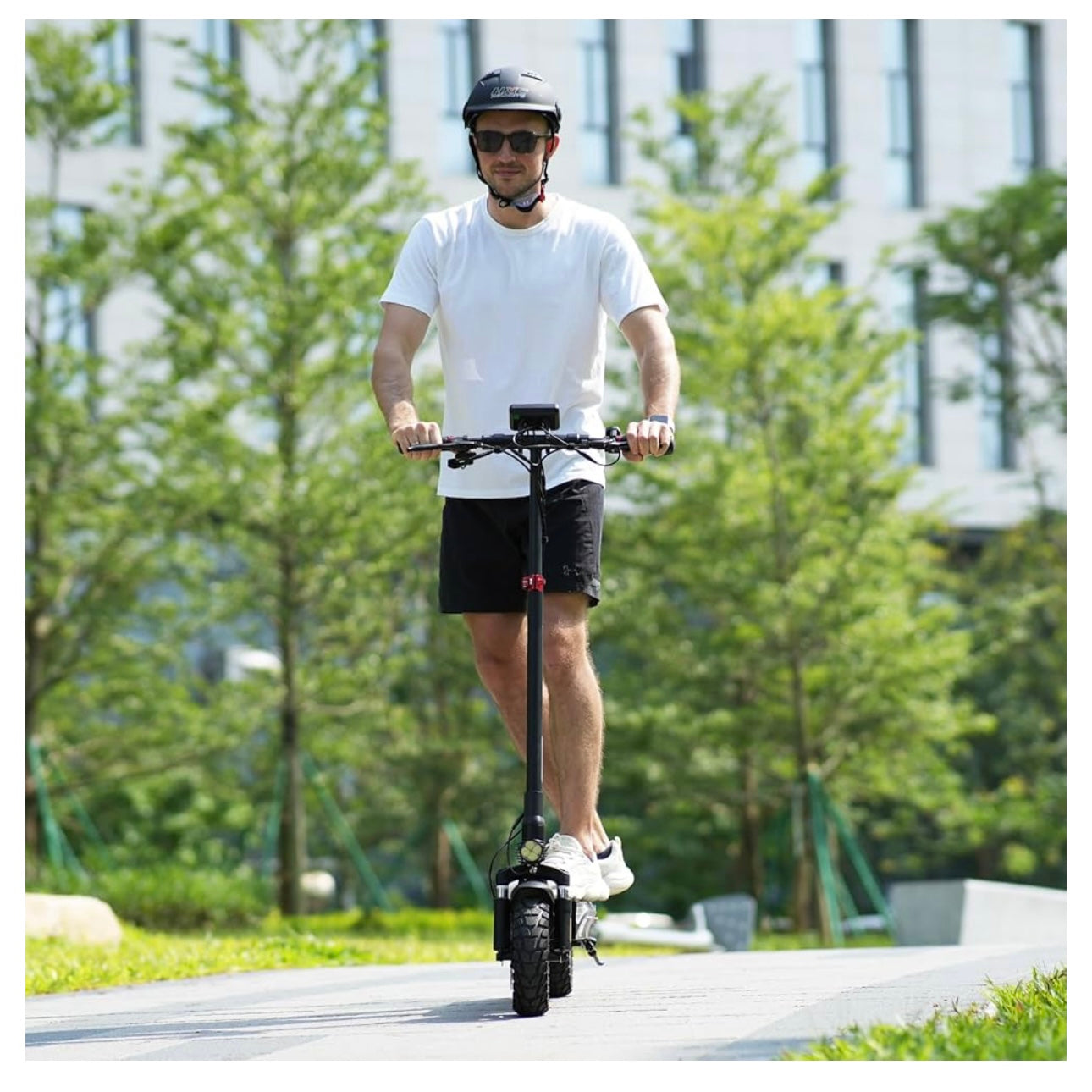 iScooter iX3 800W Off Road Electric Scooter for Adults, Max 40KM/H Speed & 40KM Rang, 10'' Foldable E Scooter with Height-Adjustable & Dual Disc Braking & 4 Absorbers & 360° Lighting