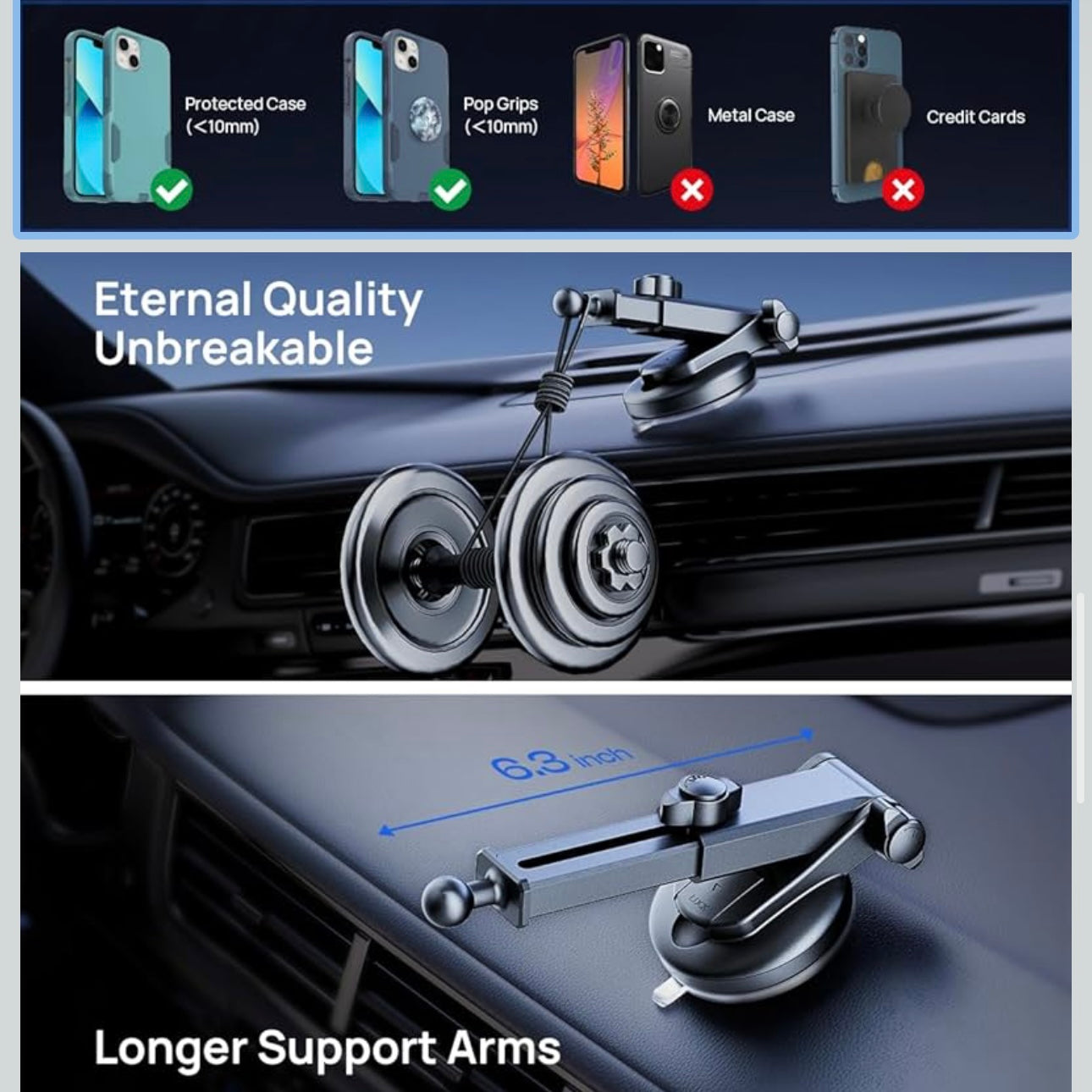 Car Phone Holder with Wireless Charger