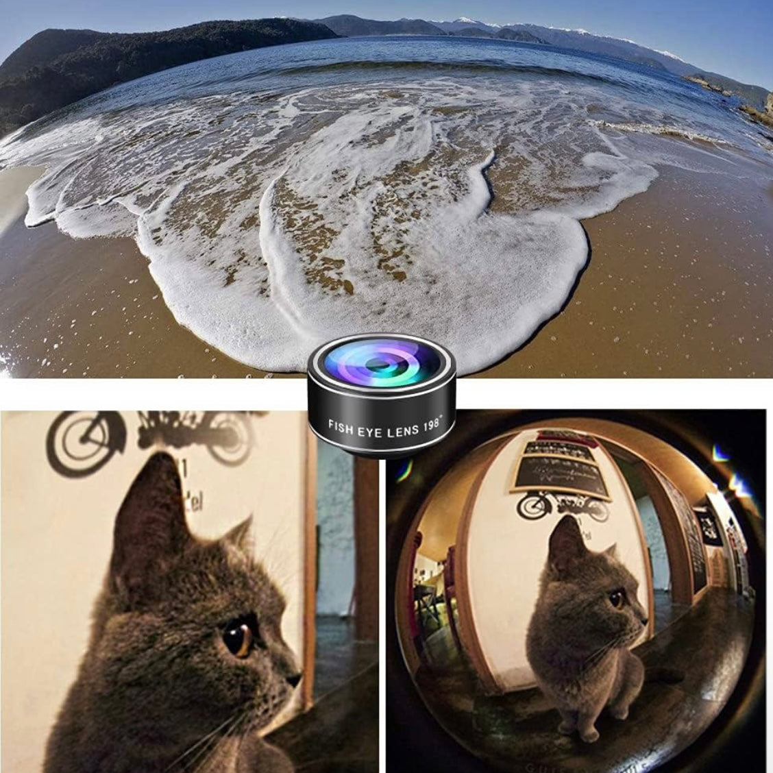 Phone Camera Lens Kit, 8 in 1 Cellphone Lens Kit for iPhone and Android NO.XNX1605