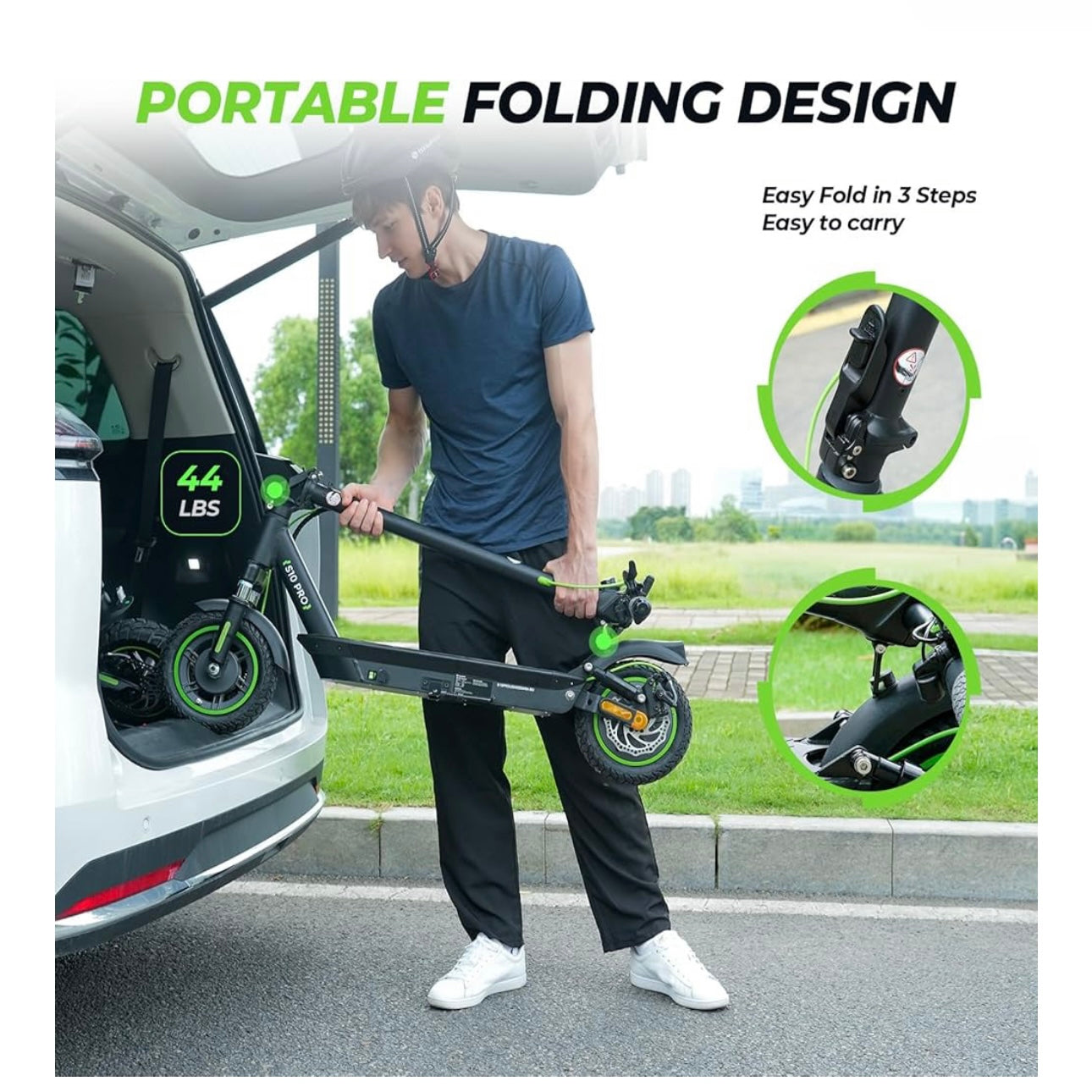 isinwheel Electric Scooter for Adults, 1000W Motor for 45 KM/H Top Speed, E-Scooter up to 40-51KM PAS Range