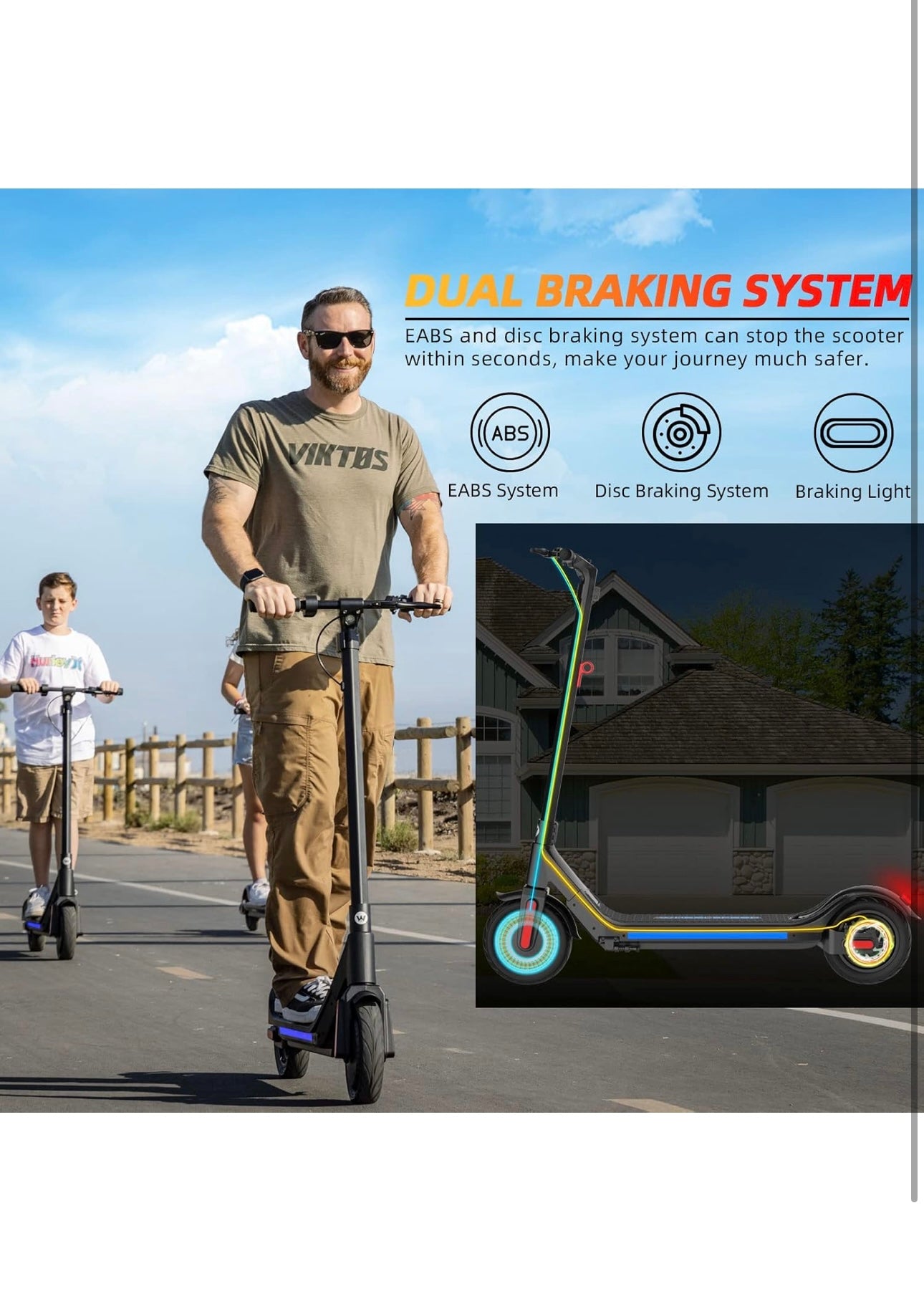 Wheelspeed Electric Scooter, WS1Pro 56-64 KM & 30 KM/H Commuting E-Scooter, 400W Motor Foldable with Suspension