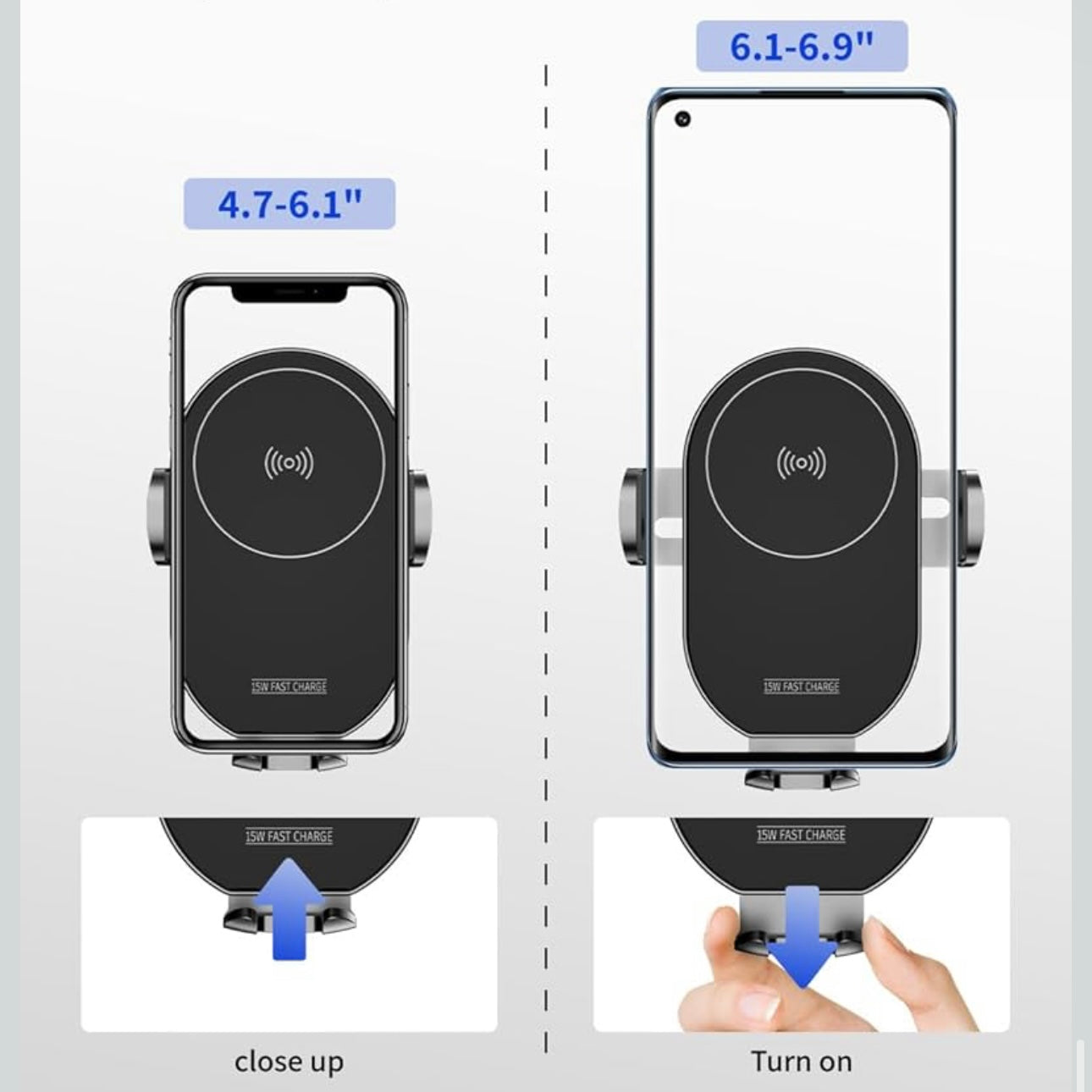 Car Phone Holder with Wireless Charger