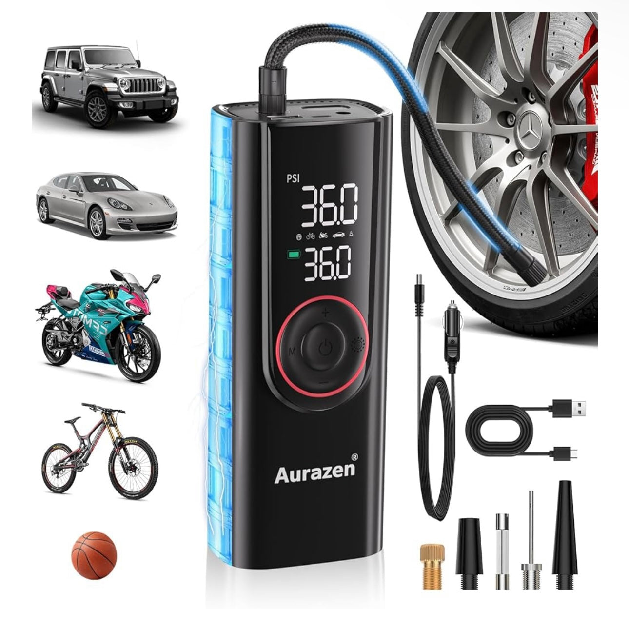 Tire Inflator Portable Air Compressor