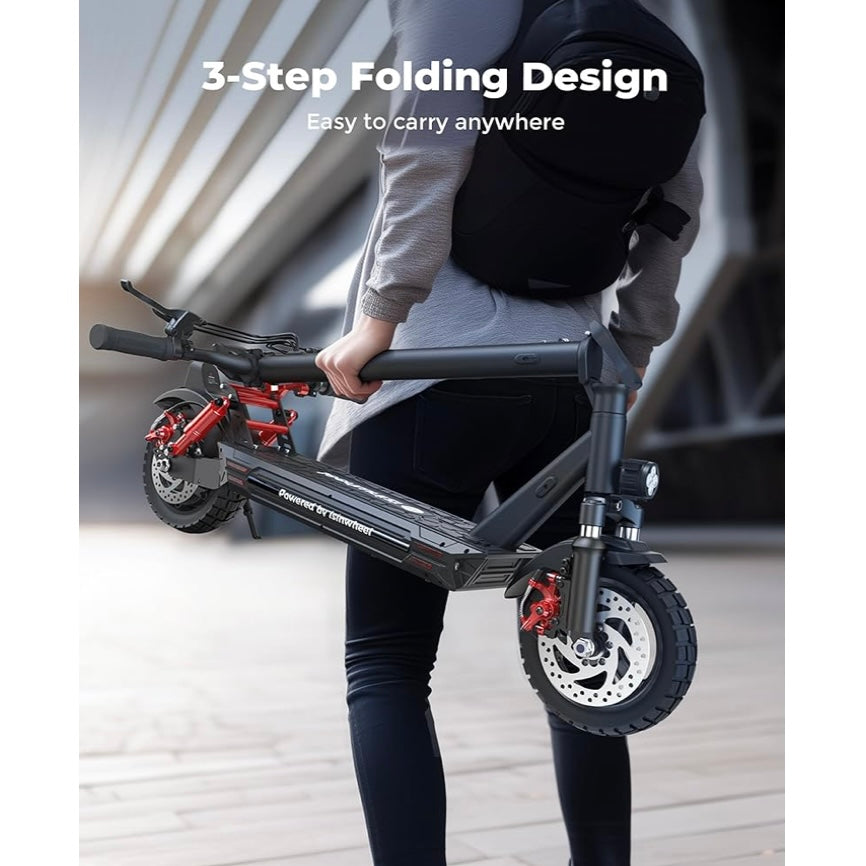isinwheel GT1 Electric Scooter for Adults, 800W Motor, 45 km/h Top Speed & 45 km Max Range, 10" Off-Road Tires, Double Braking & Suspension Systems, Foldable E Scooter