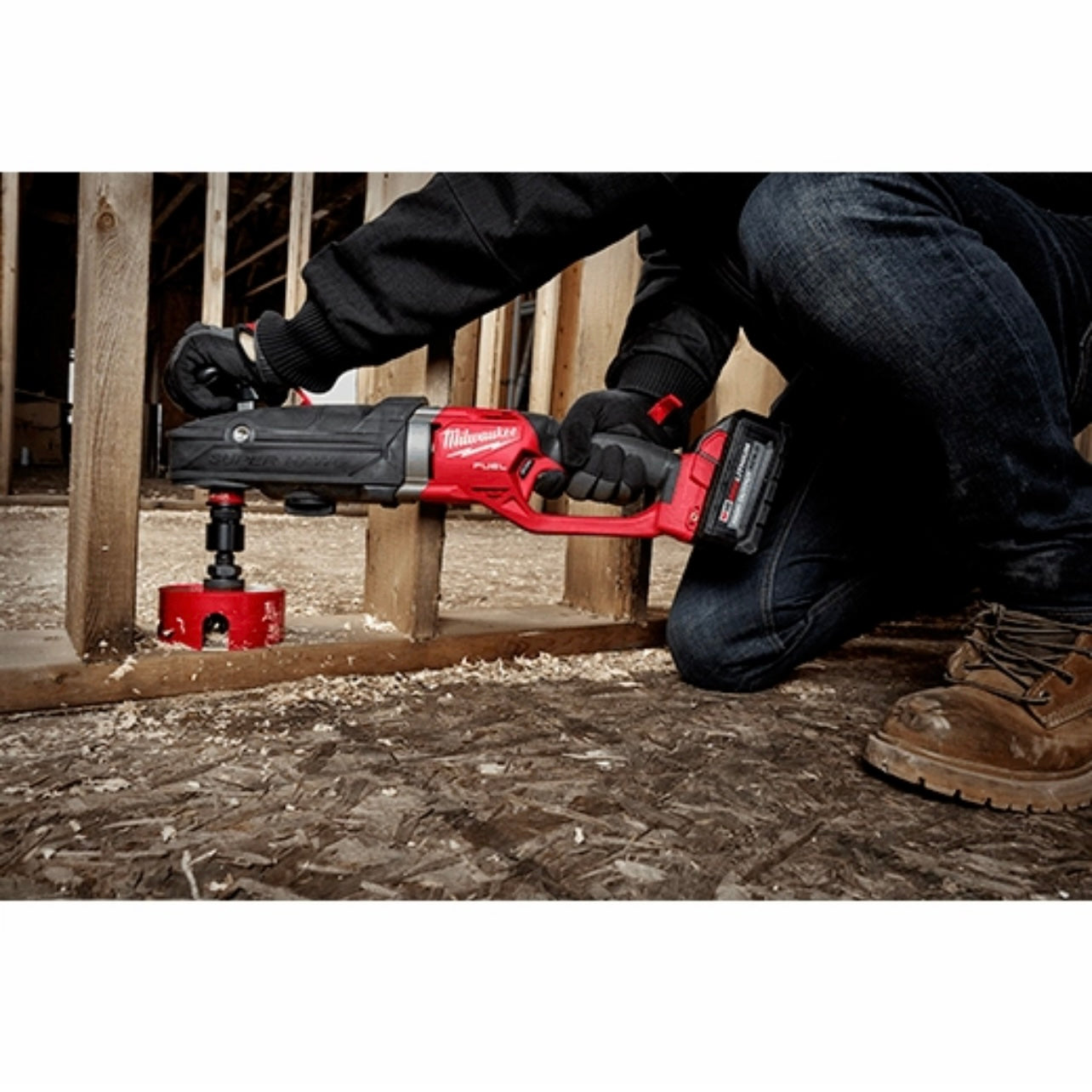 Used Milwaukee 2811-20 M18 FUEL SUPER HAWG Right Angle Drill w/ QUIK-LOK Tool Only