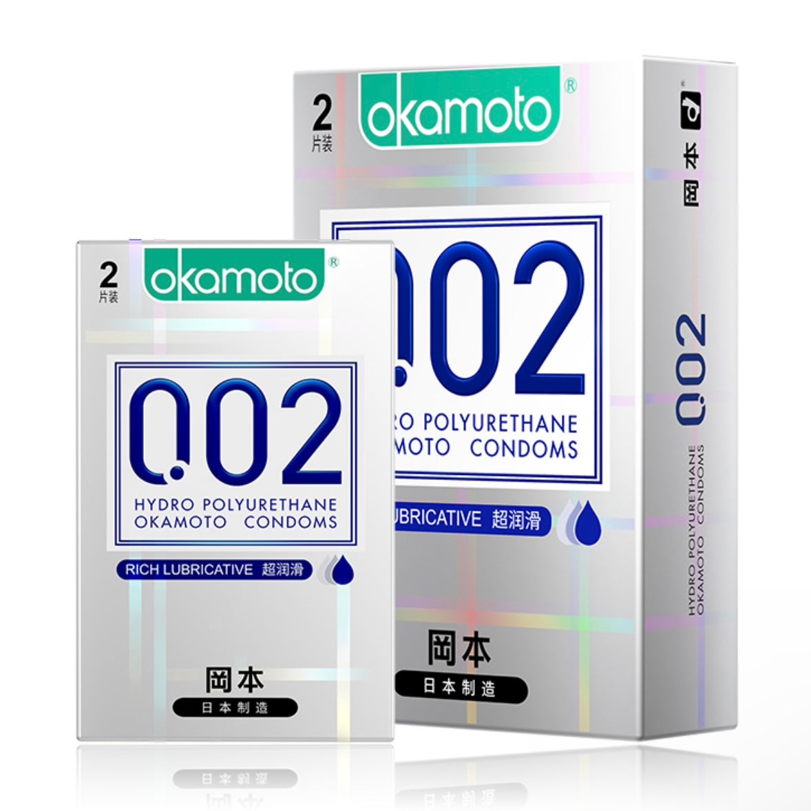 Okamoto 002 Hydro Polyurethane Condom 2pcs in Box