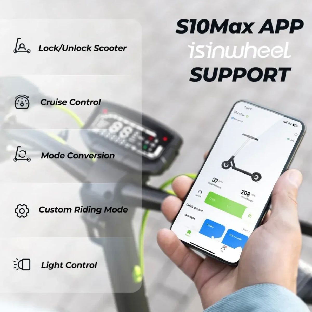 iSinwheel S10Max 1000W High-End Commuting Electric Scooter