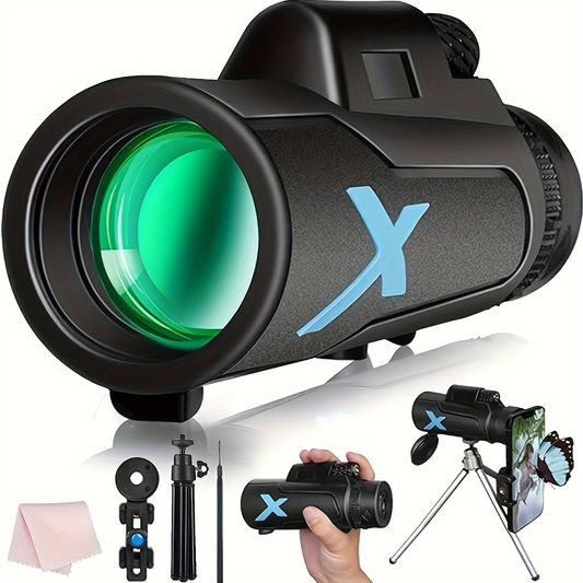 12x50 High-Power Monocular Telescope with Smartphone Tripod - Compact NO.XNX1607