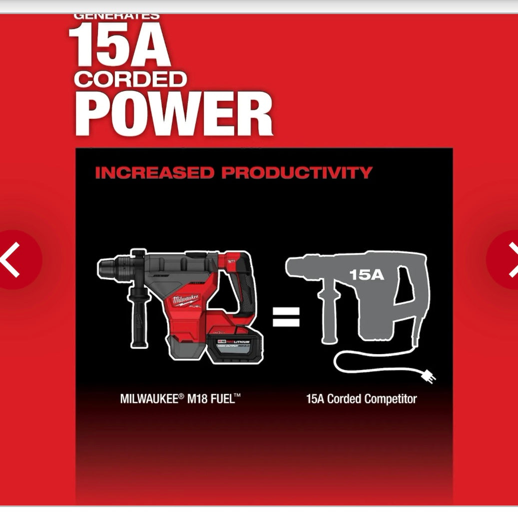 Used Milwaukee 2718-20 M18 FUEL 1-3/4” SDS Max Rotary Hammer w/ ONE KEY Tool Only