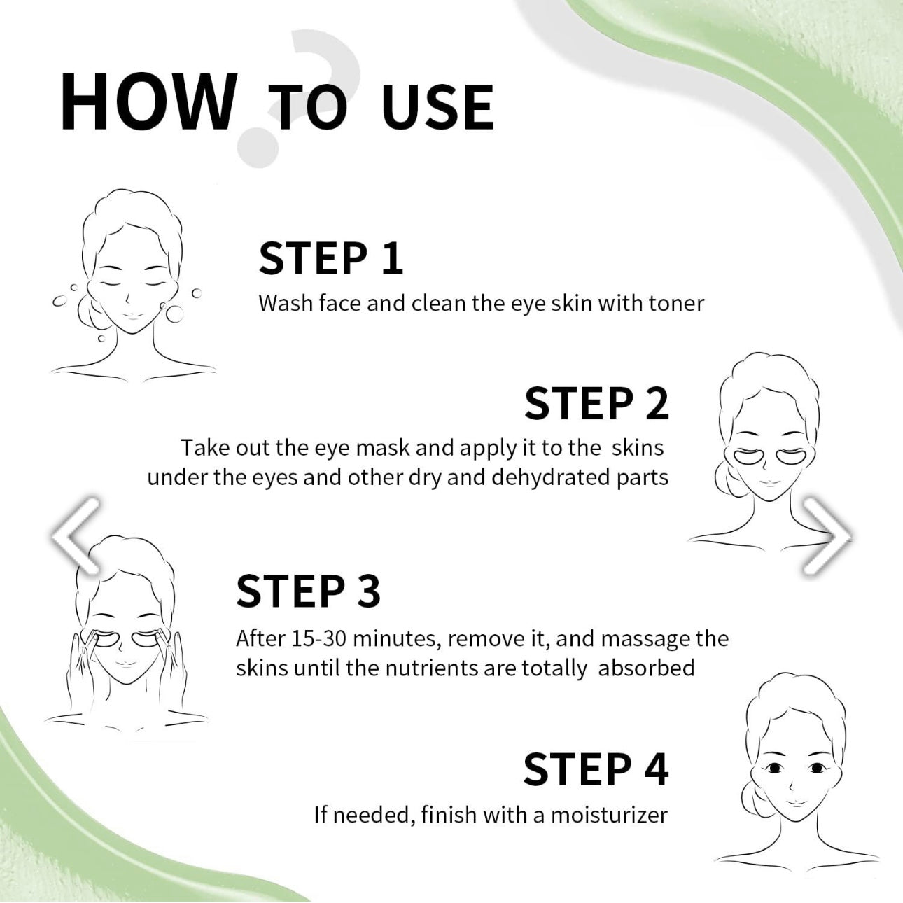 Centella under eye masks 20 pairs