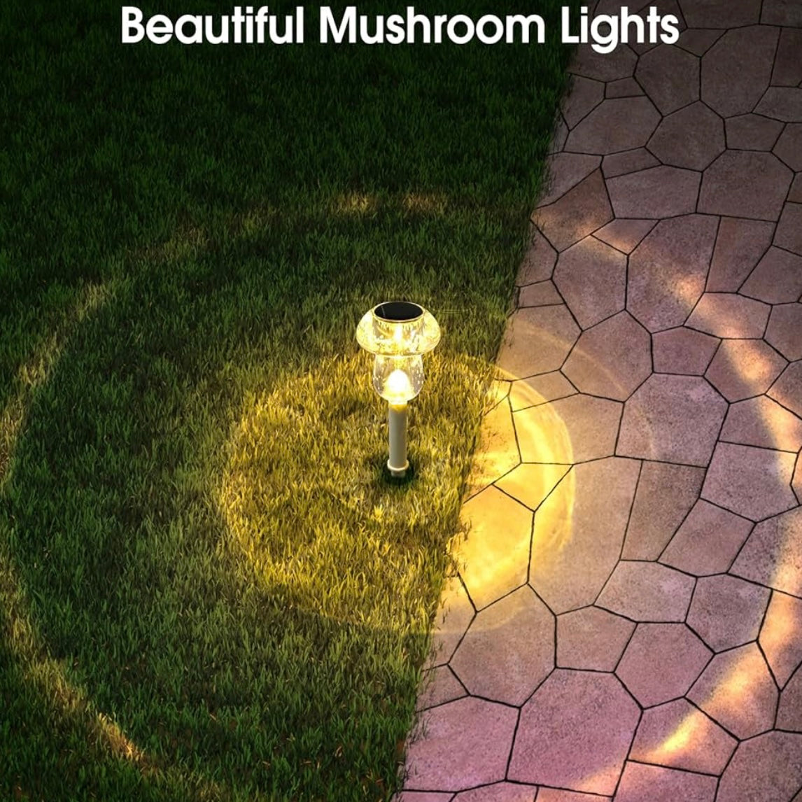 8 Pack Waterproof Solar Mushroom Lights
