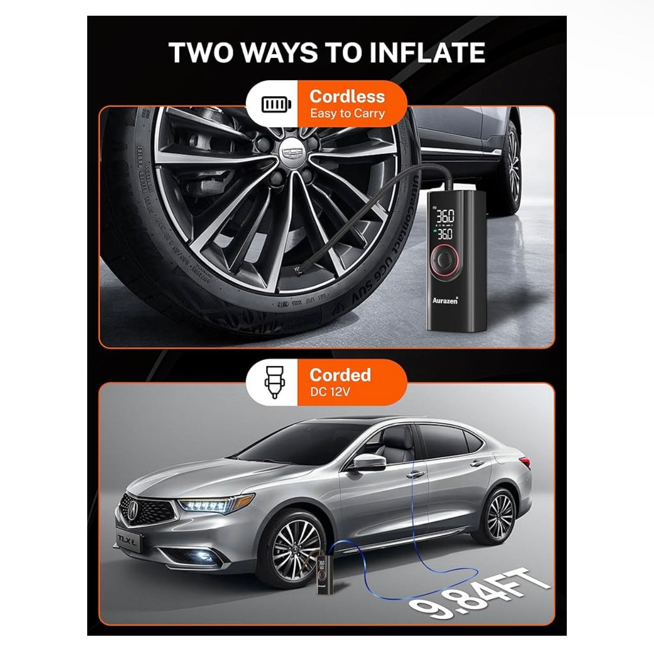 Tire Inflator Portable Air Compressor