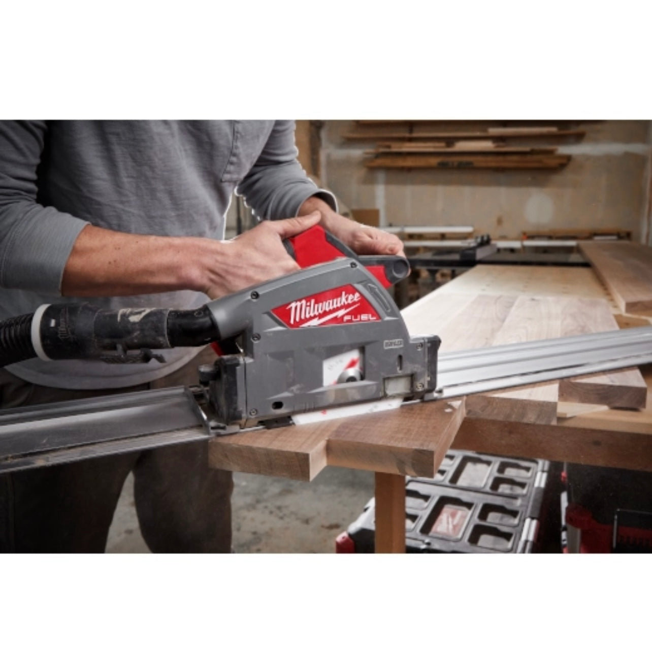 Used Milwaukee 2831-20 M18 FUEL 6-1/2” Plunge Track Saw Tool Only