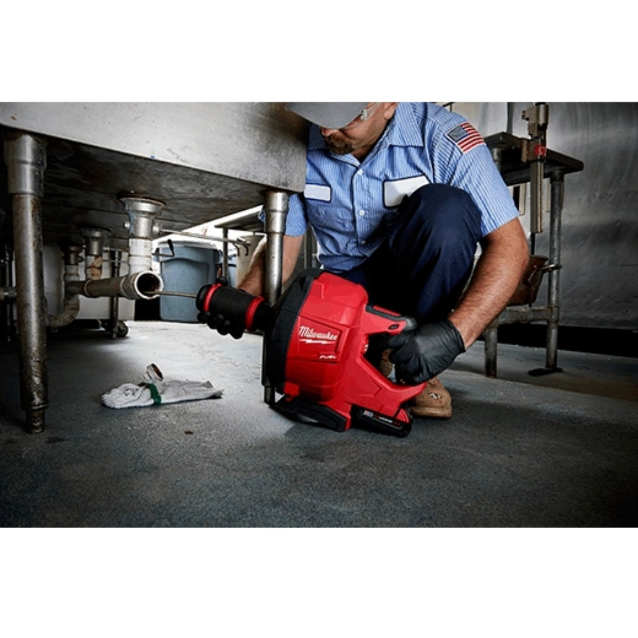 Used Milwaukee 2772A-20 M18 FUEL Drain Snake w/ CABLE DRIVE for 5/16”-3/8” Cables Tool Only