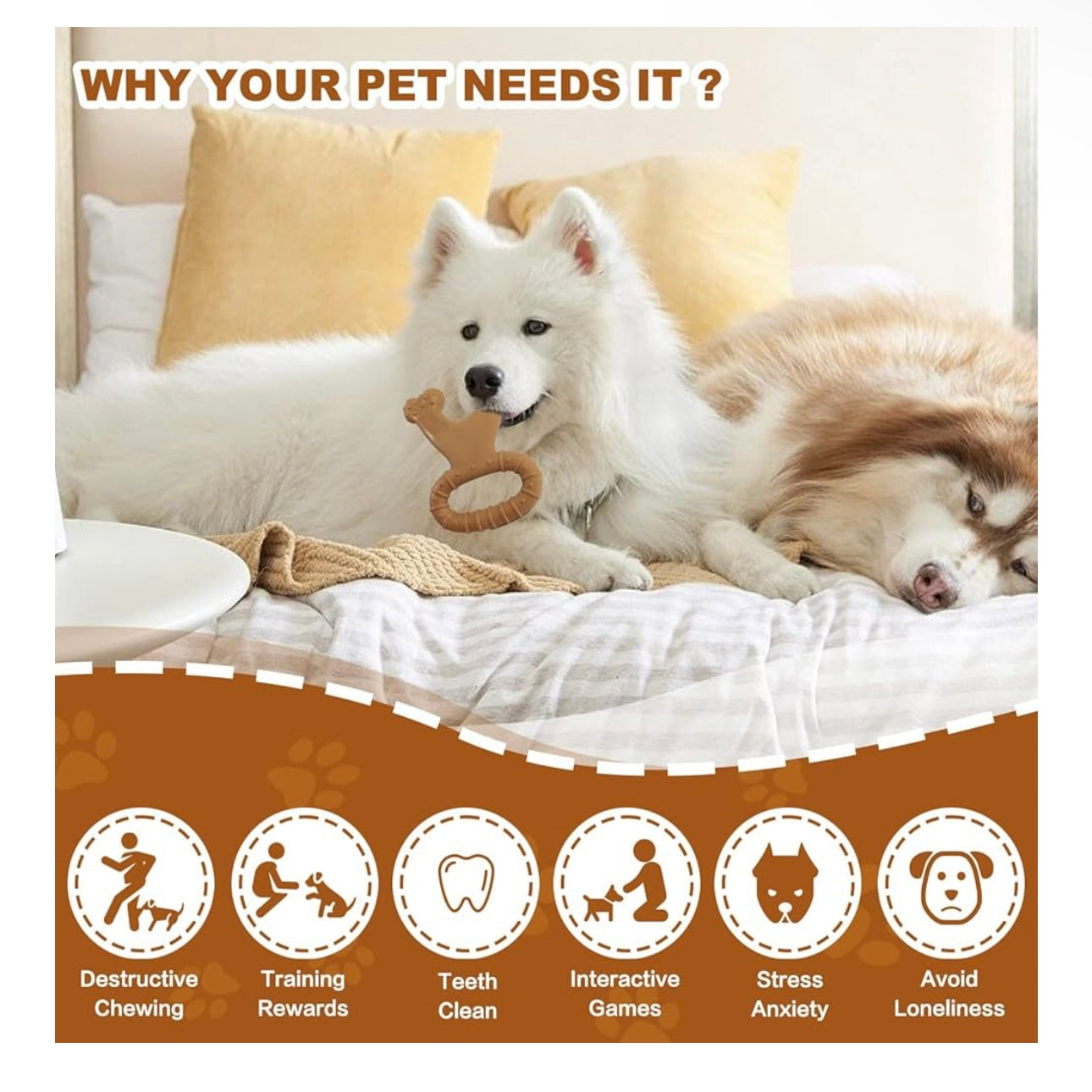 Indestructible & Interactive Dog Chew Toy for Aggressive Chewers