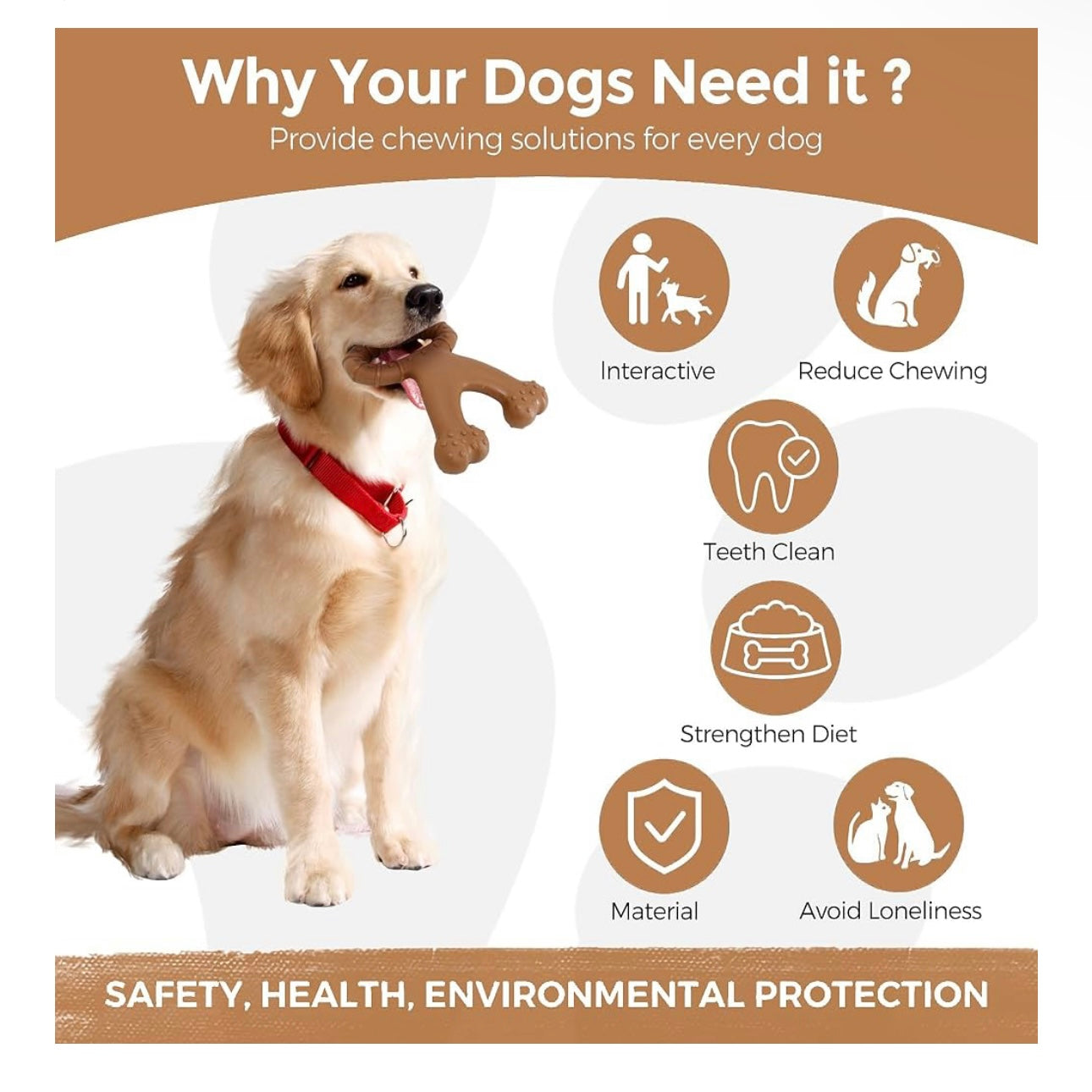 Indestructible & Interactive Dog Chew Toy for Aggressive Chewers