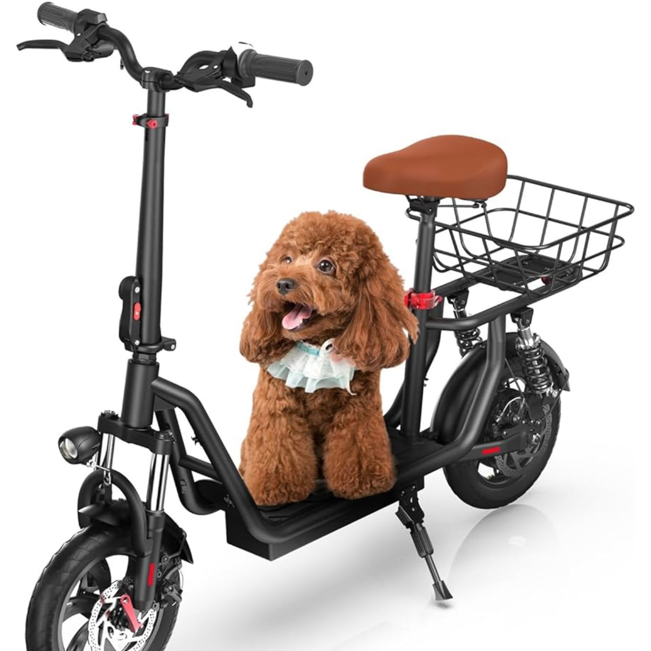 iScooter Electric Scooter with Seat, 45/35 KM Range & 45/25 KM/H, Power by 800W/500W Motor 14" / 12", Height Adjustable Seat & Handlebar, Dual Suspensions Foldable Scooter with Basket for Adults