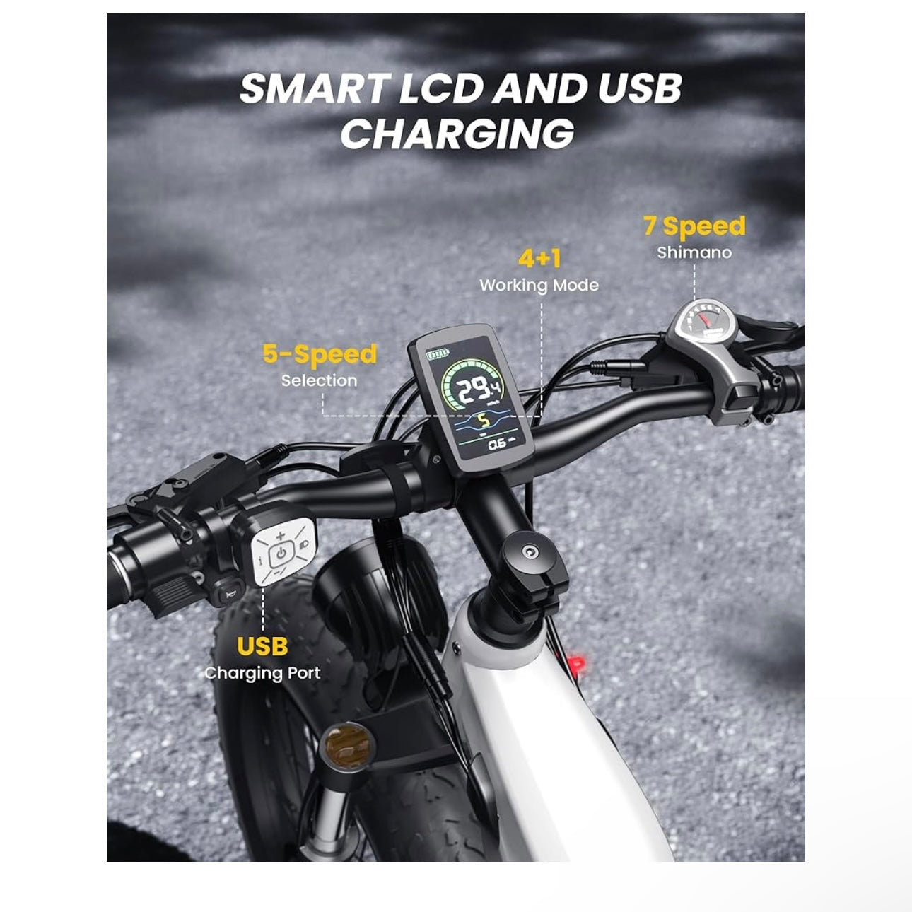CYCROWN CycVerve Electric Bike, 26" x4.0 Fat Tire Step-Thru Ebike for Adults, 48V 15.6Ah Removable Battery, MAX 120KM PAS Range & 45KMH, 1000W Peak Motor Commuter Mountain Electric Bicycle, 7 Speed