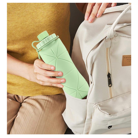 Silicone Foldable Portable Water Bottles 600ml