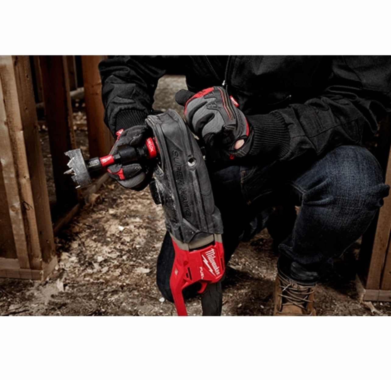 Used Milwaukee 2811-20 M18 FUEL SUPER HAWG Right Angle Drill w/ QUIK-LOK Tool Only