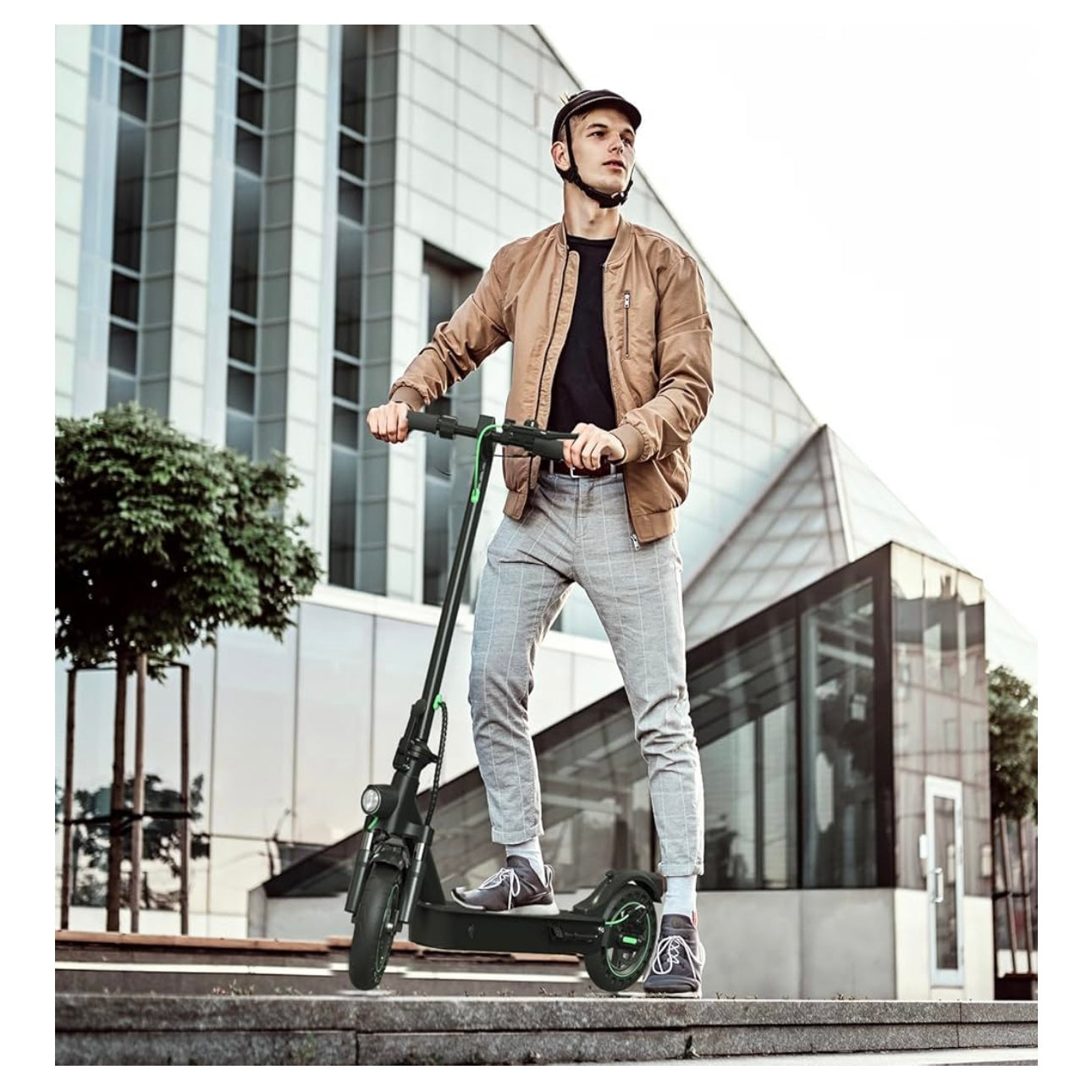 isinwheel Electric Scooter,800W Peak Motor Electric Scooter Adult, 30km/h 35km Max Range
