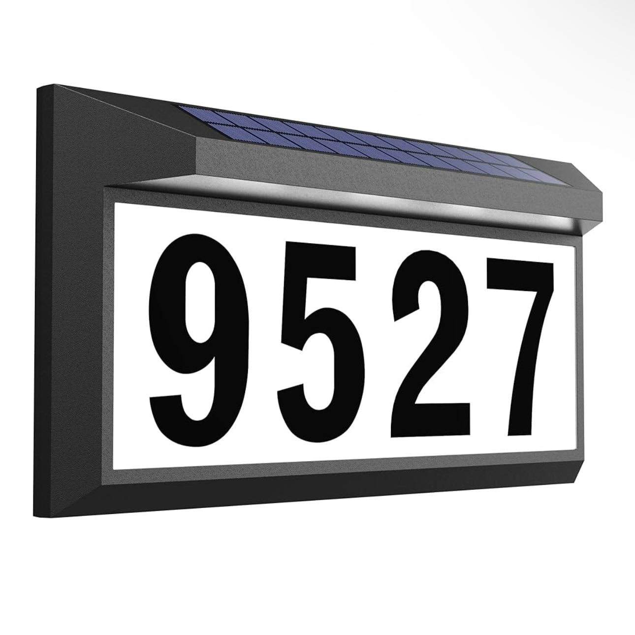 Solar Address Sign, Lighted Address Numbers Outdoor Waterproof, Illuminated LED Address Plaque, House Numbers for Outside