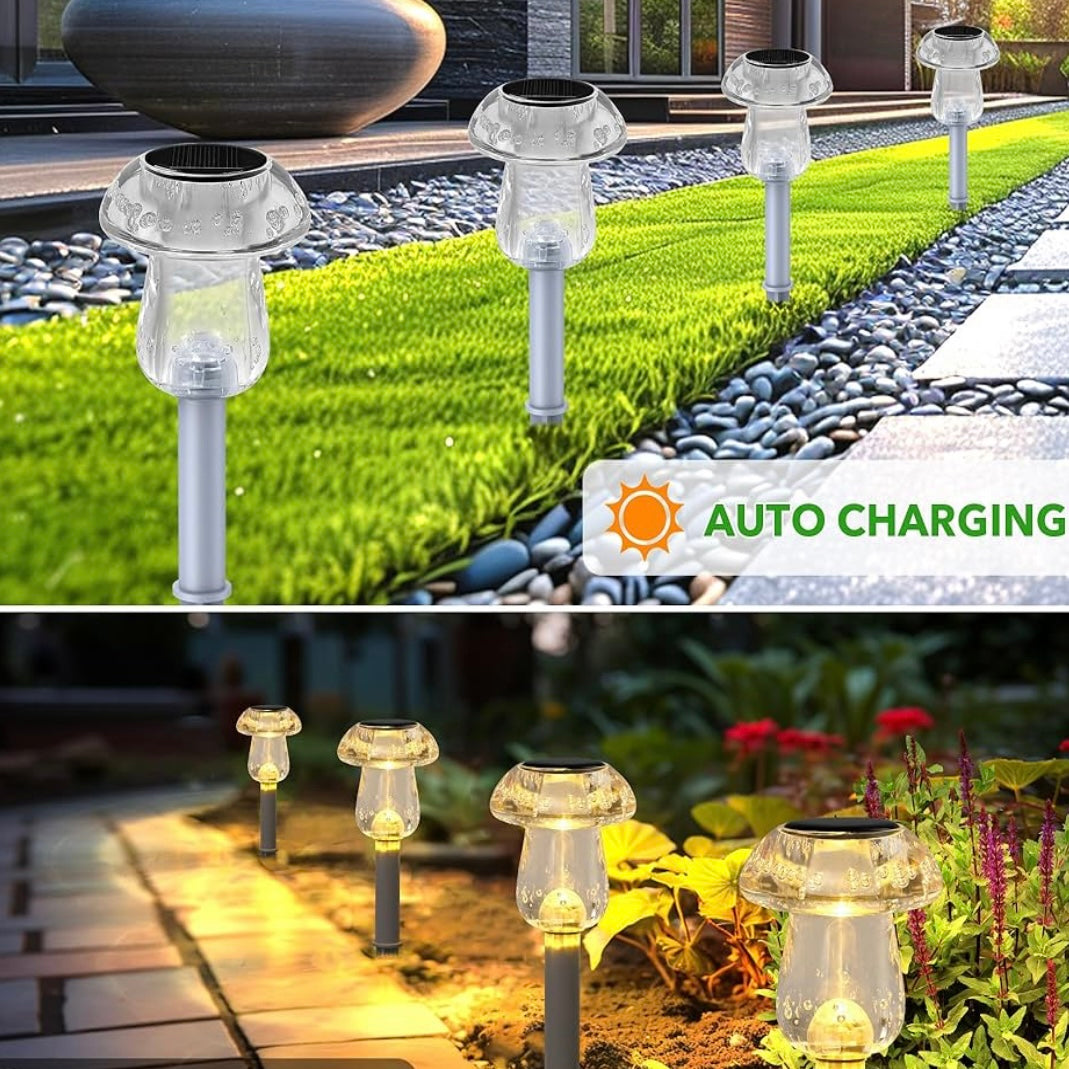 8 Pack Waterproof Solar Mushroom Lights