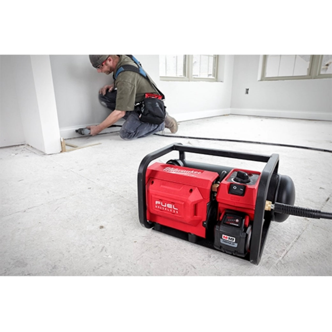 Used Milwaukee 2840-20 M18 FUEL 2 Gallon Compact Quiet Compressor Tool Only