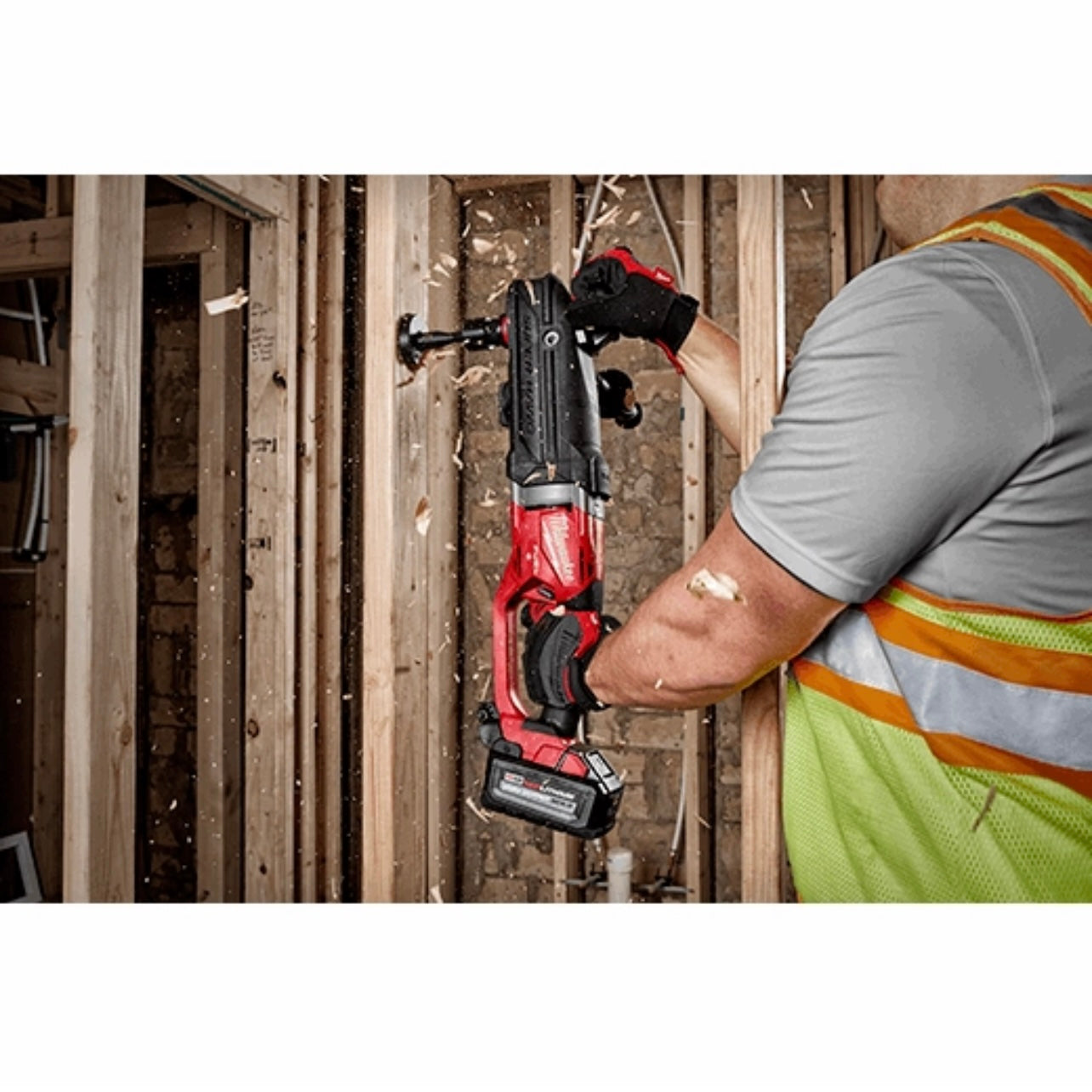 Used Milwaukee 2811-20 M18 FUEL SUPER HAWG Right Angle Drill w/ QUIK-LOK Tool Only