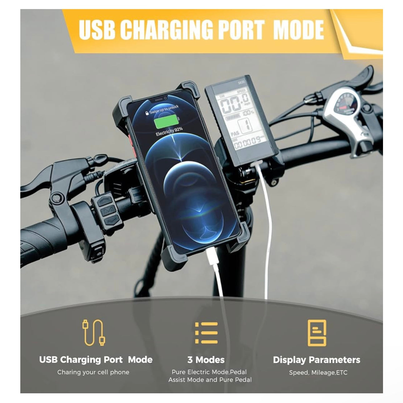 CYCROWN CycFree-MAX Electric Bike for Adults 120KM, 20"*4.0 Fat Tire Ebike Peak 1500W 32KMH, 48V/20Ah Removable Battery, Folding Electric Bicycle with 7-Speed-SIS, Full Suspension for Commuting